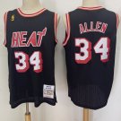Men's Miami Heat #34 Ray Allen Basketball Jersey Black Retro