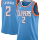Men's & Kids Clippers #2 Kawhi Leonard Icon Jersey Royal Lighte Blue