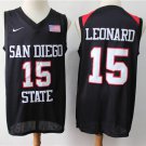 Men's San Diego State #15 Kawhi Leonard Black Jersey