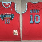 Men's Grizzlies #10 Mike Bibby Basketball Jersey Red