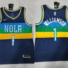 Men's Pelicans #1 Zion Williamson City Jersey Navy Blue 2023