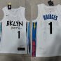 Men's Nets #1 Mikal Bridges City Jersey White 2023