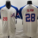 Men's ATL #28 Matt Olson City Jersey White 3P 2023