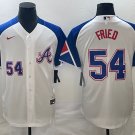 Men's ATL #54 Max Fried City Jersey White 2023 1P