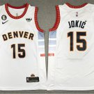 Men's Denver Nuggets #15 Nikola Jokic City Jersey White 2023