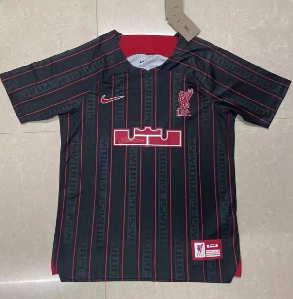 Men's Liverpool Co branded Edition LeBron James Jersey Black