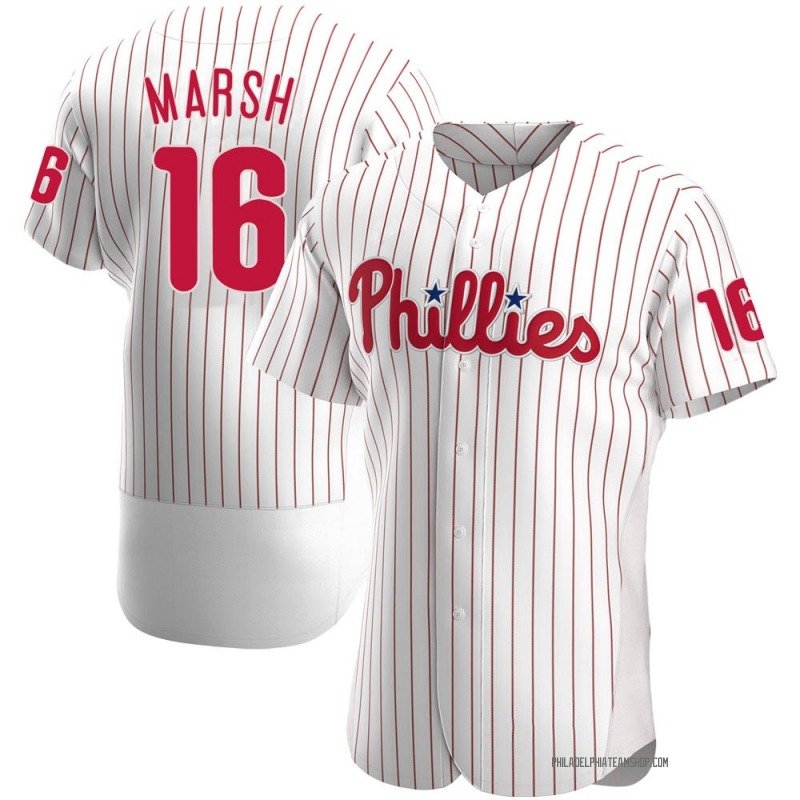 Brandon Marsh Jersey White Phillies #16 Authentic Jerseys Mens