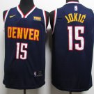 Men's & Youth Nuggets #15 Nikola Jokic Jersey Navy Blue