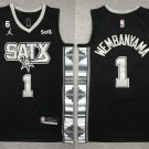 Men' San Antonio Spurs #1 Victor Wembanyama Jersey Black Statement Edition