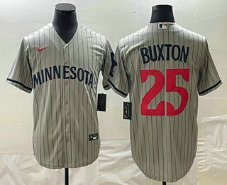 Any Size Twins #25 Byron Buxton 2023 City Connect Jersey Grey