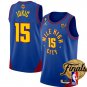 Men's Nuggets #15 Nikola Jokic Blue 2023 Finals Statement Edition Stitched Basketball Jersey