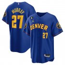 Men's Denver Nuggets #27 Jamal Murray Blue With No.6 Patch Player Stitched Jersey