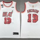 Men's Youth Heat #13 Bam Adebayo Retro Classic Edition Jersey White 2023