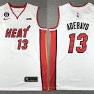 Men's Youth Bam Adebayo Miami Heat White Association Jersey 2023