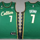 Men's Celtics #7 Jaylen Brown City Jersey Green 2023