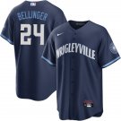 Men's Youth Womens Cubs #24 Cody Bellinger City Player Jersey Navy Blue
