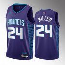 Men's Hornets #24 Brandon Miller 2023 Stitched Jersey Purple
