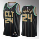 Men's Hornets #24 Brandon Miller 2023 Stitched City Jersey Black