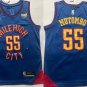 Men's Denver Nuggets #55 Dikembe Mutombo Statement Jersey Blue