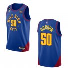 Men's Denver Nuggets #50 Aaron Gordon Statement Jersey Blue