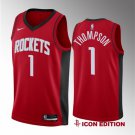 Men's & Youth  Houston Rockets #1 Amen Thompson Icon Jersey Red