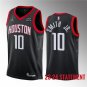 Men's Rockets #10 Jabari Smith Jr basketball jersey black