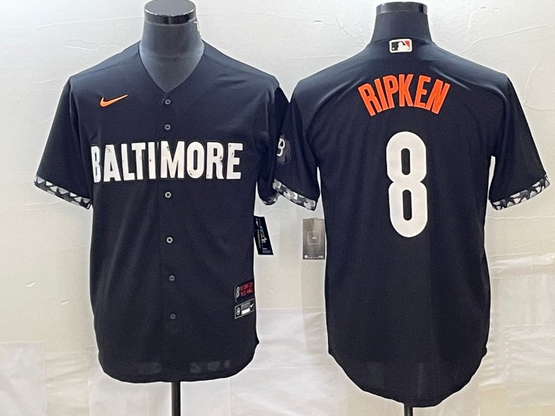 Men's & Youth Orioles #8 Cal Ripken Jr. Black 2023 City Jersey
