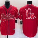 Men's BOS Red Team Big Logo With Patch Cool Base Stitched Player Jersey