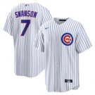 Men's & Youth CHC #7 Dansby Swanson White Stitched Player Jersey