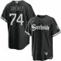 Men's White Sox #74 Eloy Jimenez cool base jersey black