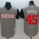 Mens CWS Michael Jordan Dutch #45 Cooper Base Jersey Grey