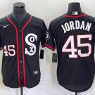 Men's White Sox #45 Michael Jordan Cool Base Jersey Black