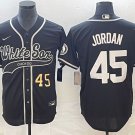 Men's CWS #45 Michael Jordan Cool Base Jersey Black