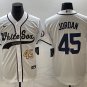 Men's Chicago White Sox #45 Michael Jordan Cool Base Jersey white