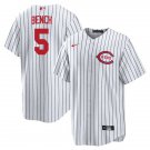 Men's Youth CIN Johnny Bench Field of Dreams Jersey White Stitched Replica