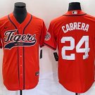 Men's & Youth Tigers #24 Miguel Cabrera Stitched Player Jersey Orange