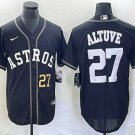 Men's & Youth 2023 Astros #27 Jose Altuve Stitched Jersey Black