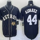 Men's & Youth 2023 Astros #44 Yordan Alvarez Stitched Jersey Black