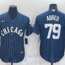 Men's CWS #79 Jose Abreu Navy Cool Base Stitched Jersey