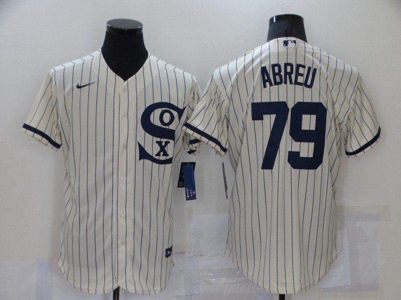 Men's CWS #79 Jose Abreu Cream Player Stitched Jersey
