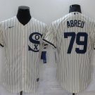 Men's CWS #79 Jose Abreu Cream Player Stitched Jersey
