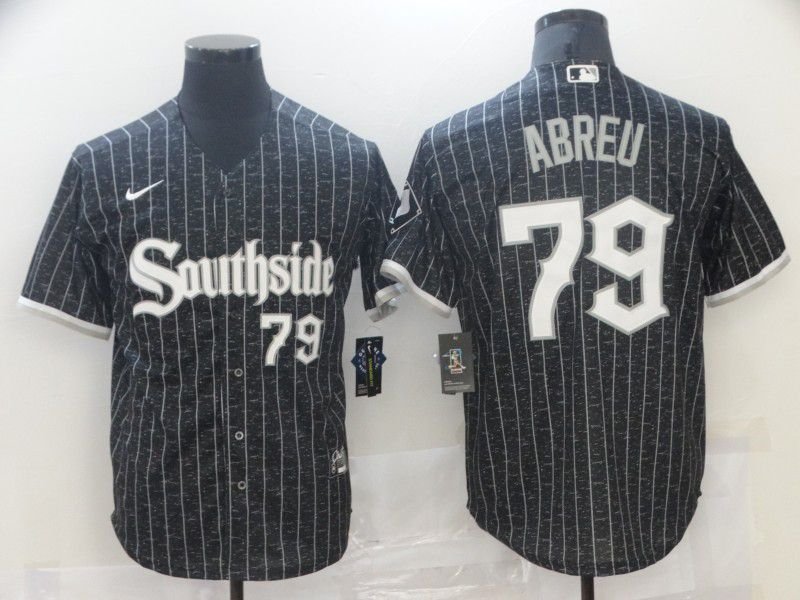 Men's CWS #79 Jose Abreu Black City Cool Base Jersey