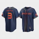 Mens Womens Youth Astros #3 Jeremy Pena Space City Cool Base Jersey Navy