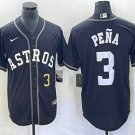 Men's & Youth 2023 Astros #3 Jeremy Pena Stitched Jersey Black