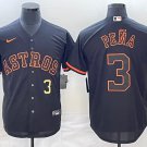 Men's HOU #3 Jeremy Pena Lights Out Black Fashion Cool Base Jersey