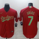 Men's Dodgers #7 Julio Urias cool Player Jersey red