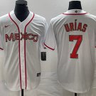 Men's Mexico Player #7 Julio Urias 2023 White World Classic Jersey 2