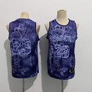Men's 2023 LA Lakers #23 LeBron James Purple Baseball Jersey Selected Edition
