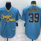 Men's Womens Youth Brewers #39 Corbin Burnes City Connect Jersey Powder Blue