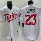 Men's MIN #23 Royce Lewis White Red Cool Base Jersey